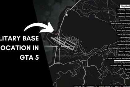 Military base location on map in GTA 5
